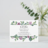 Elegant Eucalyptus Vrijgezellenfeest Uitnodiging Briefkaart (Staand voorkant)