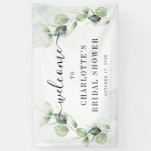 Elegant Eucalyptus Vrijgezellenfeest Welkom Spandoek (Verticaal)