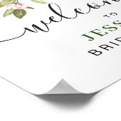 Elegant Eucalyptus VRIJGEZELLENFEEST Welkomstteken Poster (Hoek)