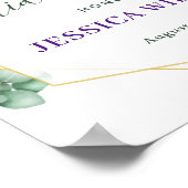 Elegant Eucalyptus VRIJGEZELLENFEEST Welkomstteken Poster (Hoek)