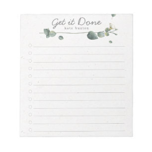 Elegant Eucalyptus Waterverf aan lijst Notitieblok