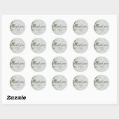 Elegant Eucalyptus waterverf bruiloft Dank u Ronde Sticker (Vel)