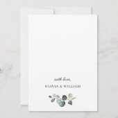 Elegant Eucalyptus Waterverf Brunch & Bubble Kaart (Achterkant)