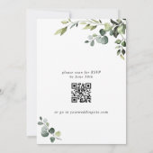 Elegant Eucalyptus Waterverf Brunch & Bubble Kaart (Achterkant)