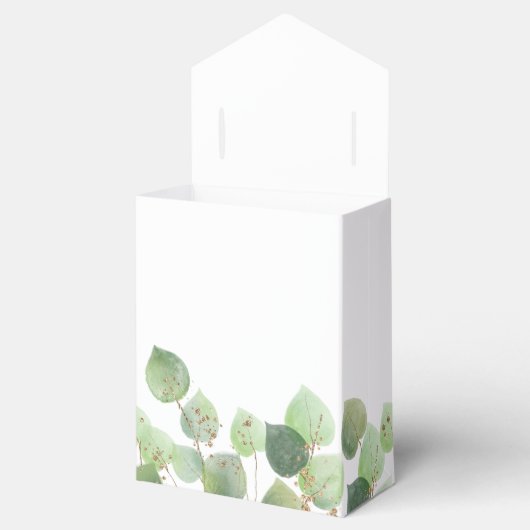Elegant Eucalyptus Waterverf Dank je huwelijk Bedankdoosjes (Geopend)