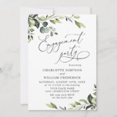 Elegant Eucalyptus Waterverf ENGAGTY Kaart (Voorkant)