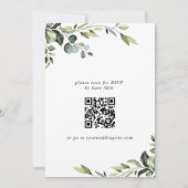 Elegant Eucalyptus Waterverf ENGAGTY Kaart (Achterkant)