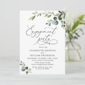 Elegant Eucalyptus Waterverf ENGAGTY Kaart (Staand voorkant)