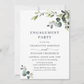 Elegant Eucalyptus Waterverf ENGAGTY Kaart (Voorkant)