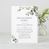 Elegant Eucalyptus Waterverf ENGAGTY Kaart (Staand voorkant)