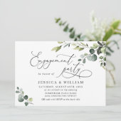 Elegant Eucalyptus Waterverf ENGAGTY Kaart (Staand voorkant)