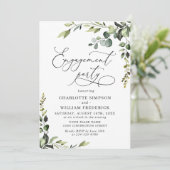 Elegant Eucalyptus Waterverf ENGAGTY Kaart (Staand voorkant)