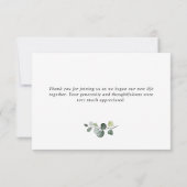 Elegant Eucalyptus Waterverf Floral Bedankkaart (Achterkant)