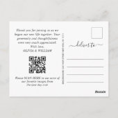 Elegant Eucalyptus Waterverf Floral Hartelijk dank Briefkaart (Achterkant)