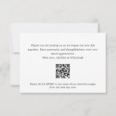 Elegant Eucalyptus Waterverf Floral QR Bedankkaart (Achterkant)