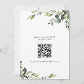 Elegant Eucalyptus Waterverf Floral Vrijgezellenfe Kaart (Achterkant)