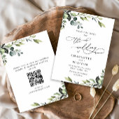 Elegant Eucalyptus Waterverf Floral Wedding Save The Date