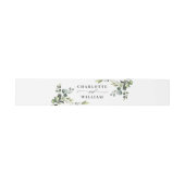 Elegant Eucalyptus Waterverf Floral Wedding Uitnodigingen Wikkel (Vlak)