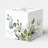 Elegant Eucalyptus Waterverf Greenery Wedding Bedankdoosjes (Achterkant)