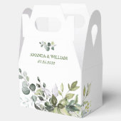 Elegant Eucalyptus Waterverf Greenery Wedding Bedankdoosjes (Geopend)
