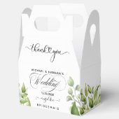 Elegant Eucalyptus Waterverf Greenery Wedding Bedankdoosjes (Geopend)
