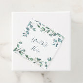 Elegant Eucalyptus Waterverf Greenery Wedding Bedankjes Labels (In situ)