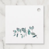 Elegant Eucalyptus Waterverf Greenery Wedding Bedankjes Labels (Achterkant)