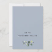 Elegant Eucalyptus Waterverf Greenery Wedding Kaart (Achterkant)