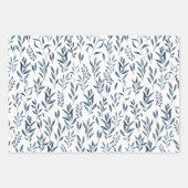 Elegant Eucalyptus Waterverf leest Inpakpapier Vel (Voorkant 2)