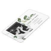 Elegant Eucalyptus Waterverf Opslaan Datum Magneet (Linkerzijde)