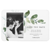 Elegant Eucalyptus Waterverf Opslaan Datum Magneet (Horizontaal)