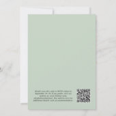 Elegant Eucalyptus Waterverf QR-code bruiloft Kaart (Achterkant)