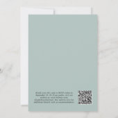 Elegant Eucalyptus Waterverf QR-code bruiloft Kaart (Achterkant)
