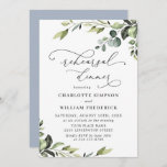 Elegant Eucalyptus Waterverf REHEARSAL DINNER Kaart<br><div class="desc">Creëer de perfecte REHEARSAL DINNER nodigt met deze "Waterverf Eucalyptus Greenery"-sjabloon uit. Dit ontwerp van hoge kwaliteit is eenvoudig aan te passen aan uw trouwkleuren, -stijlen en -thema. Voor verdere aanpassing, te klikken gelieve de "pas verder"verbinding aan en ons ontwerphulpmiddel te gebruiken om deze sjabloon te wijzigen. Neem contact met...</div>