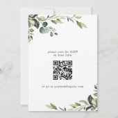 Elegant Eucalyptus Waterverf REHEARSAL DINNER Kaart (Achterkant)