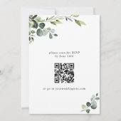 Elegant Eucalyptus Waterverf REHEARSAL DINNER Kaart (Achterkant)