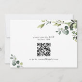 Elegant Eucalyptus Waterverf REHEARSAL DINNER Kaart (Achterkant)