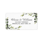 Elegant Eucalyptus Waterverf Return Address Etiket (Voorkant)