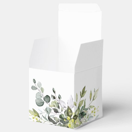 Elegant Eucalyptus Waterverf Vrijgezellenfeest Bedankdoosjes (Geopend)