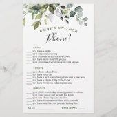 Elegant Eucalyptus Waterverf Vrijgezellenfeest Gam (Achterkant)