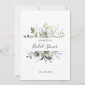 Elegant Eucalyptus Waterverf Vrijgezellenfeest Gam Kaart (Achterkant)