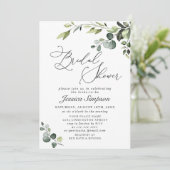 Elegant Eucalyptus Waterverf Vrijgezellenfeest Kaart (Staand voorkant)