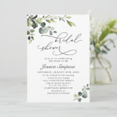 Elegant Eucalyptus Waterverf Vrijgezellenfeest Kaart (Staand voorkant)