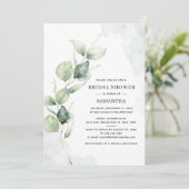 Elegant Eucalyptus Waterverf Vrijgezellenfeest Kaart (Staand voorkant)