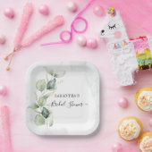 Elegant Eucalyptus Waterverf Vrijgezellenfeest Papieren Bordje (Feest)