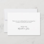 Elegant Eucalyptus Waterverf Weddenschap Bedankkaart (Achterkant)