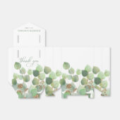 Elegant Eucalyptus Waterverf Wedding Favor Box Bedankdoosjes (Uitgevouwen)