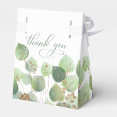 Elegant Eucalyptus Waterverf Wedding Favor Box Bedankdoosjes (Achterkant)