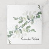 Elegant Eucalyptus Waterverf Wedding Plaatskaartje (Buitenkant ongevouwen)