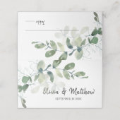 Elegant Eucalyptus Waterverf Wedding Plaatskaartje (Buitenkant ongevouwen)
